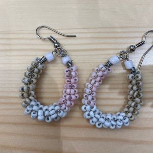 Gorgeous beaded hoop earrings
